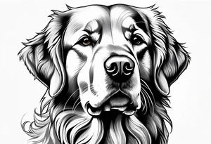 Golden retriever tattoo idea