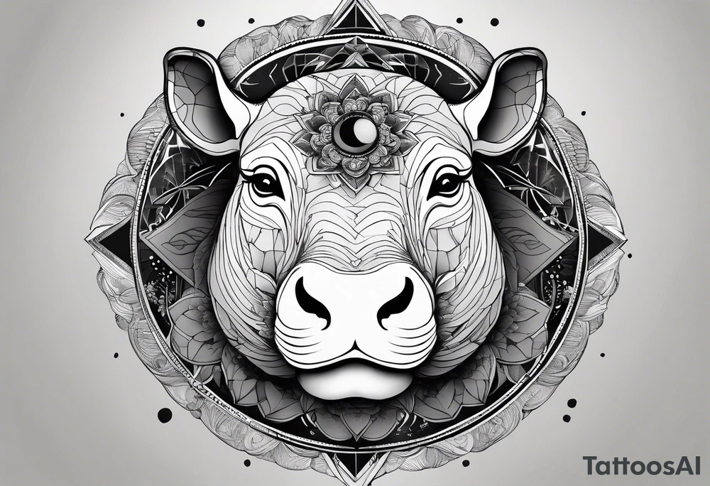 Very asymmetrical, +geometric pattern, with realistic full moon, with hippo,+tribal, +geometric, +inkart , +blackwork, +grey scale, + sketch
with wintersweet flower bud, +inkart touch, +for men, detailed , combined favourite , tattoo idea