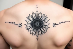 Sunflower and rainbow tattoo idea