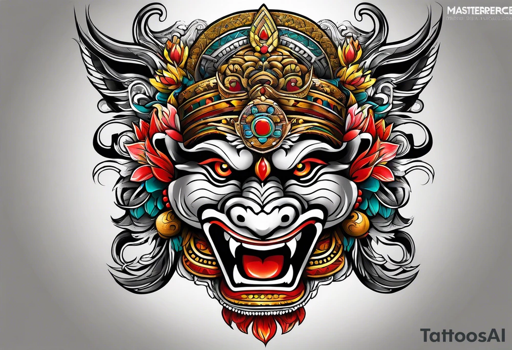 indonesia barong tattoo idea