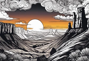 Forearm, canyonlands national park, sunset tattoo idea