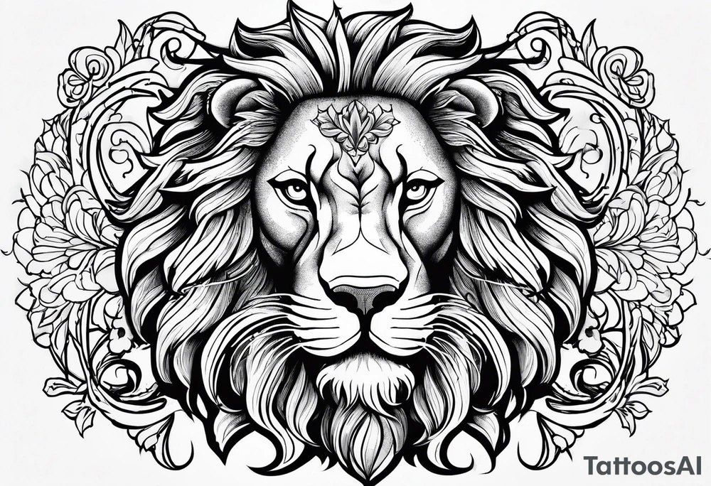Dutch lineage/heritage tattoo using the dutch republic lion, keep it simple and gothic feel tattoo idea