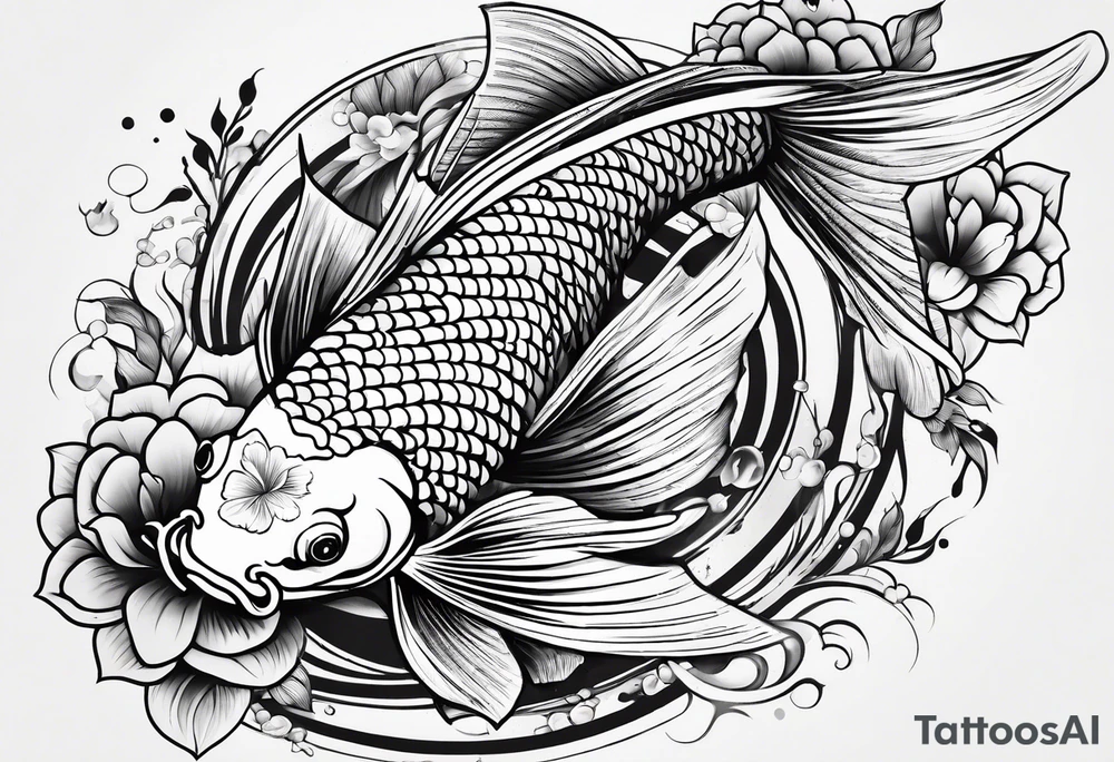 koi fish tattoo idea