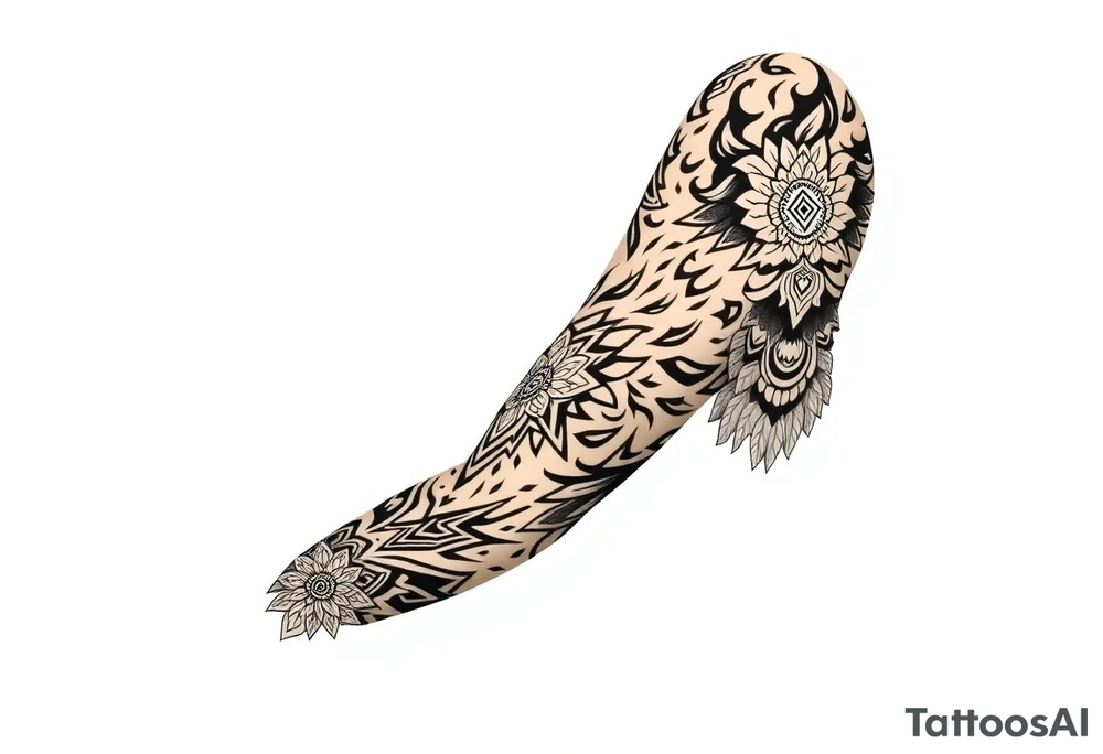 shaman and indian style tattoo idea