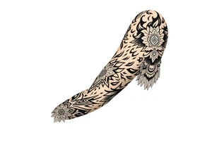 shaman and indian style tattoo idea