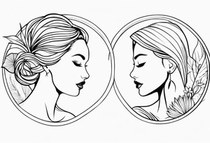 minimalist  tattoo for couples tattoo idea
