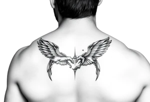 verseau badass version humanisé homme faisant découler de l'eau de sa jarre sur le long du bras tattoo idea