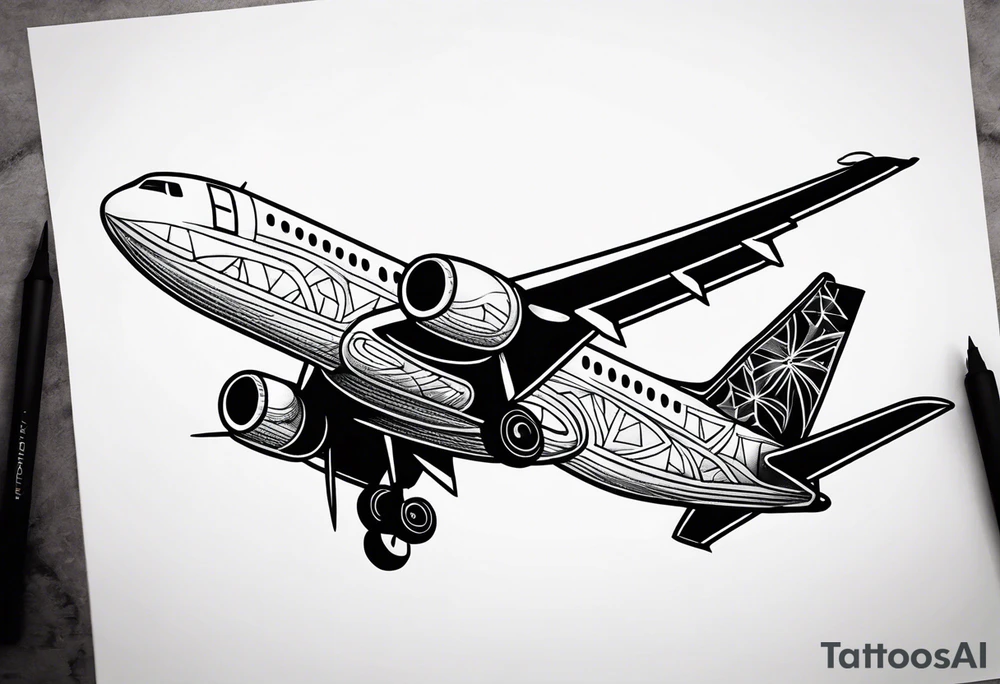 airplane tattoo idea