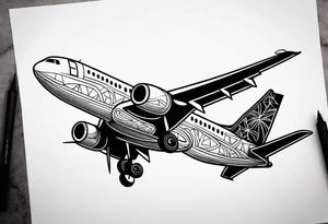 airplane tattoo idea