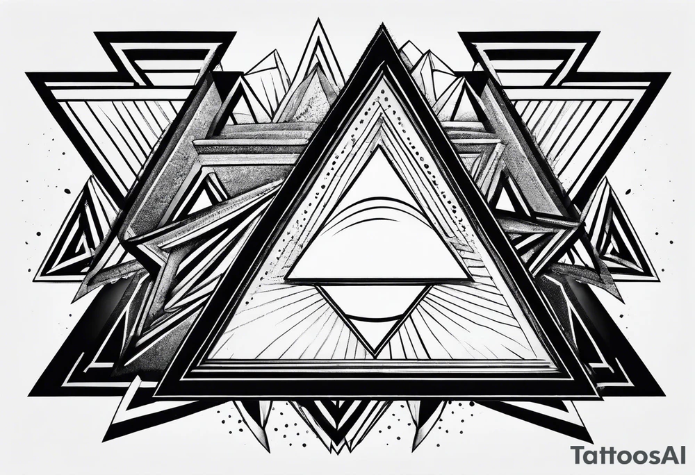A triangle with nothing inside of it tattoo idea