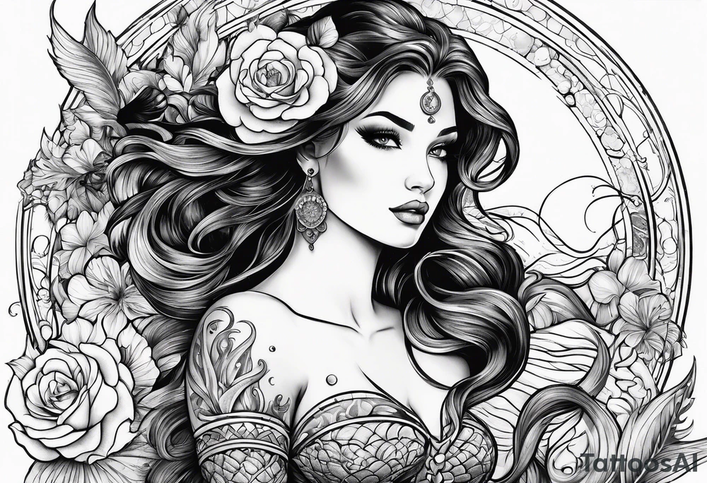 Mermaid tattoo idea