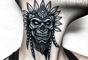 zombie Aztec hench man going to work tattoo idea