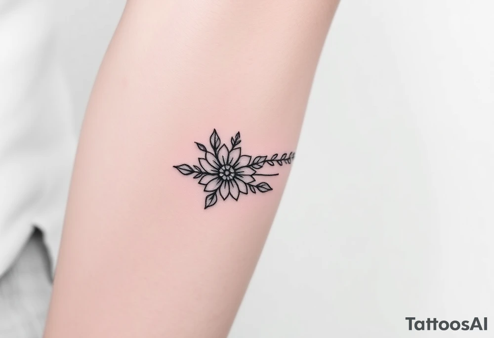 Greek floral band design tattoo idea