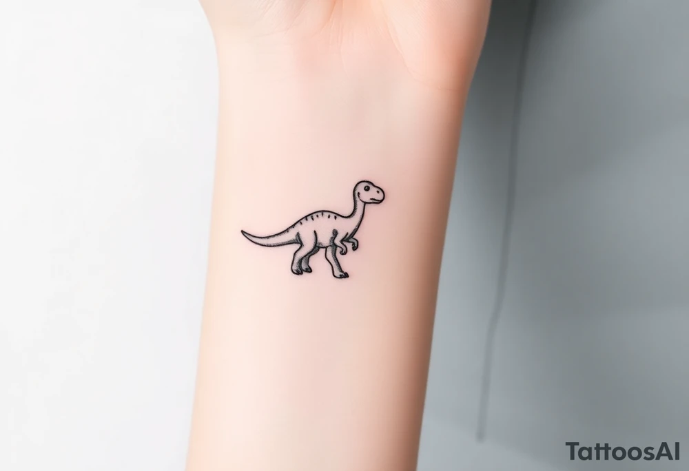 a baby brontosaurus tattoo idea