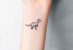 a baby brontosaurus tattoo idea