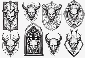devil in a window tattoo idea