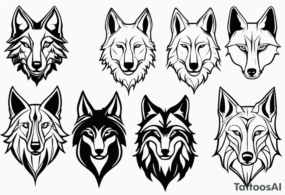 6 wolfs tattoo idea