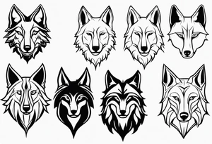 6 wolfs tattoo idea