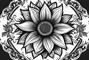 a sunflower tattoo idea