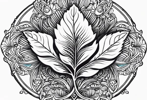 Amulet fern flower tattoo idea