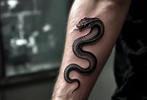 streetwear snake seen from the up view tattoo idea