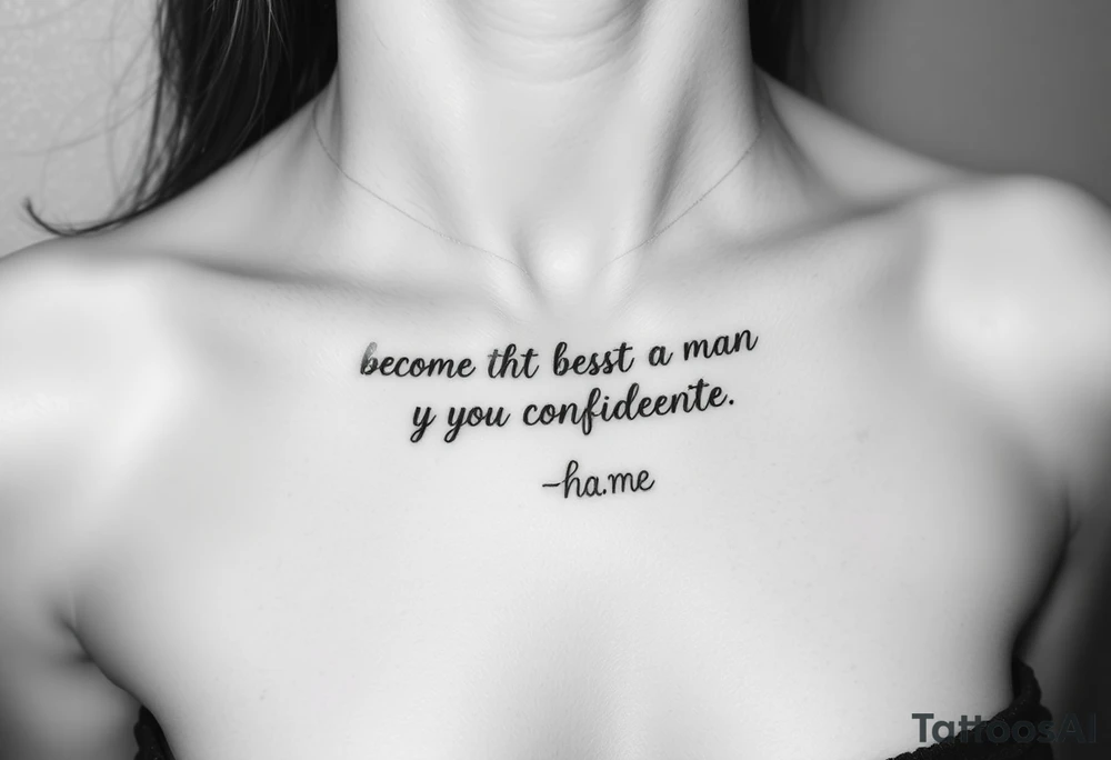 becoming the best man you can be, maturing, growth, be confident, being humble tattoo idea