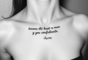 becoming the best man you can be, maturing, growth, be confident, being humble tattoo idea