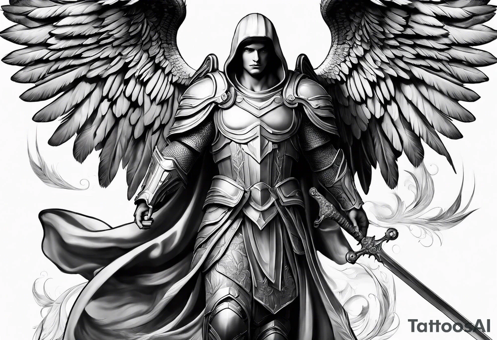 male archangel tattoo idea