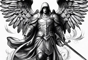 male archangel tattoo idea