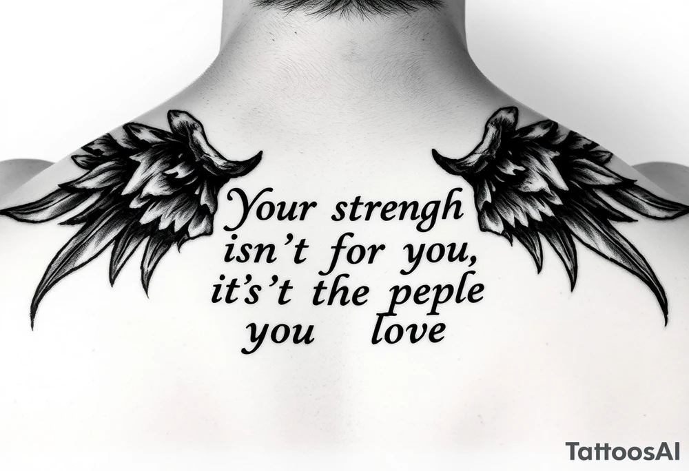 Your strength isn't for you, it's for the people you love. tattoo idea