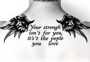 Your strength isn't for you, it's for the people you love. tattoo idea