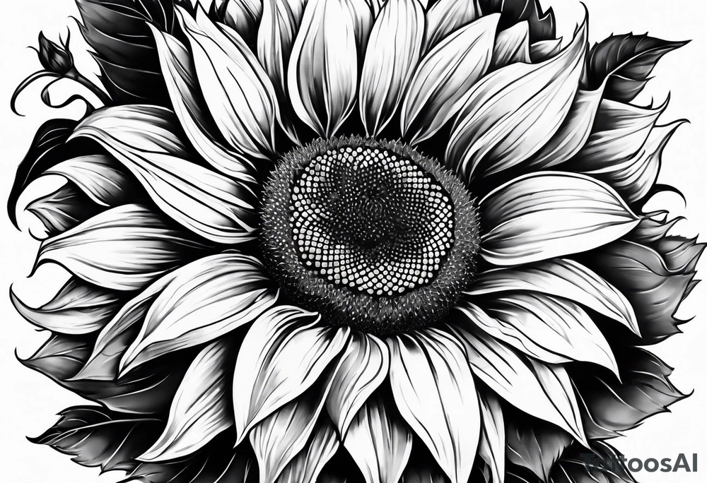 Sunflower sleeve tattoo idea