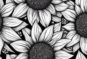 sunflower seeds that look like gems tattoo idea