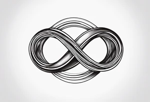 The phrase TB5 inside double infinity symbol tattoo idea