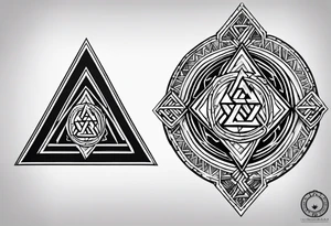 Valhalla valknut shield tattoo idea
