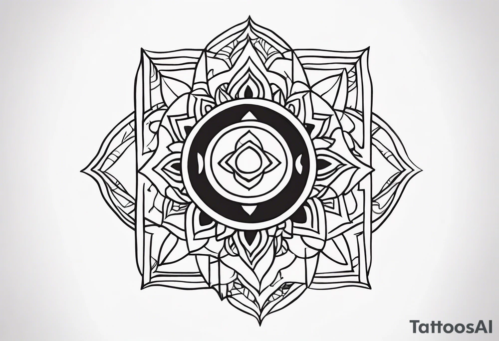 Kazhak inspired tattoo idea for a very small tattoo, outdoors-y themed tattoo idea