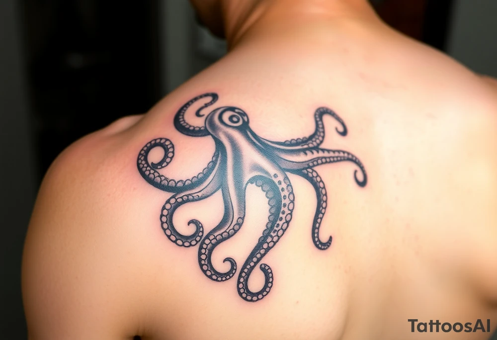 Colorful Octopus on right forearm tattoo idea