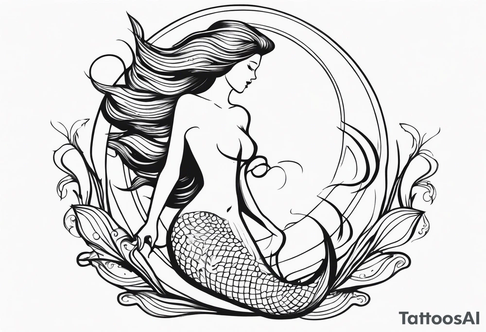 Spirited Mermaid tattoo idea
