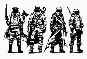 Rangers from Wasteland 3 game. tattoo idea