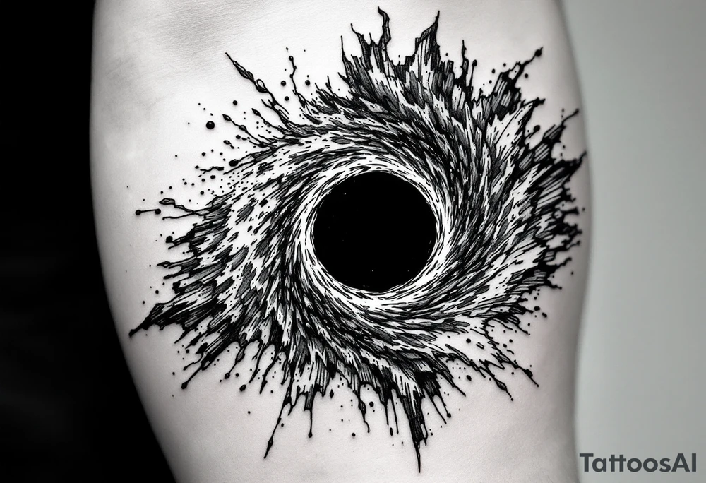 2 different worlds on each side of a black hole tattoo idea 2 different worlds on each side of a black hole tattoo idea