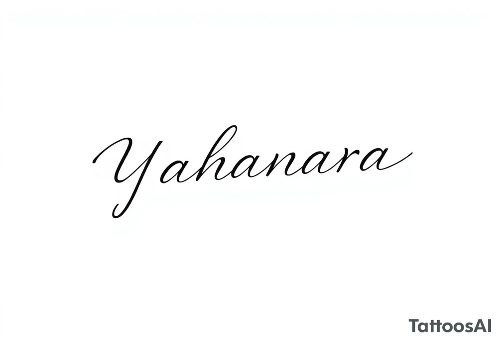 Name YAHANARA tattoo idea