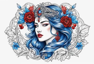 persephone symbols blue and red
shadowns tattoo idea