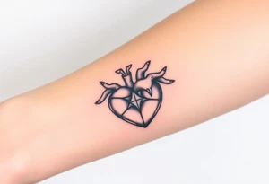 trinity heart tattoo idea