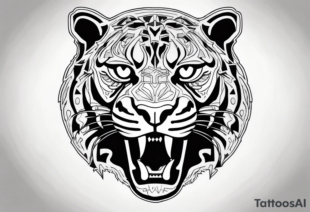 Jaguar head tattoo idea