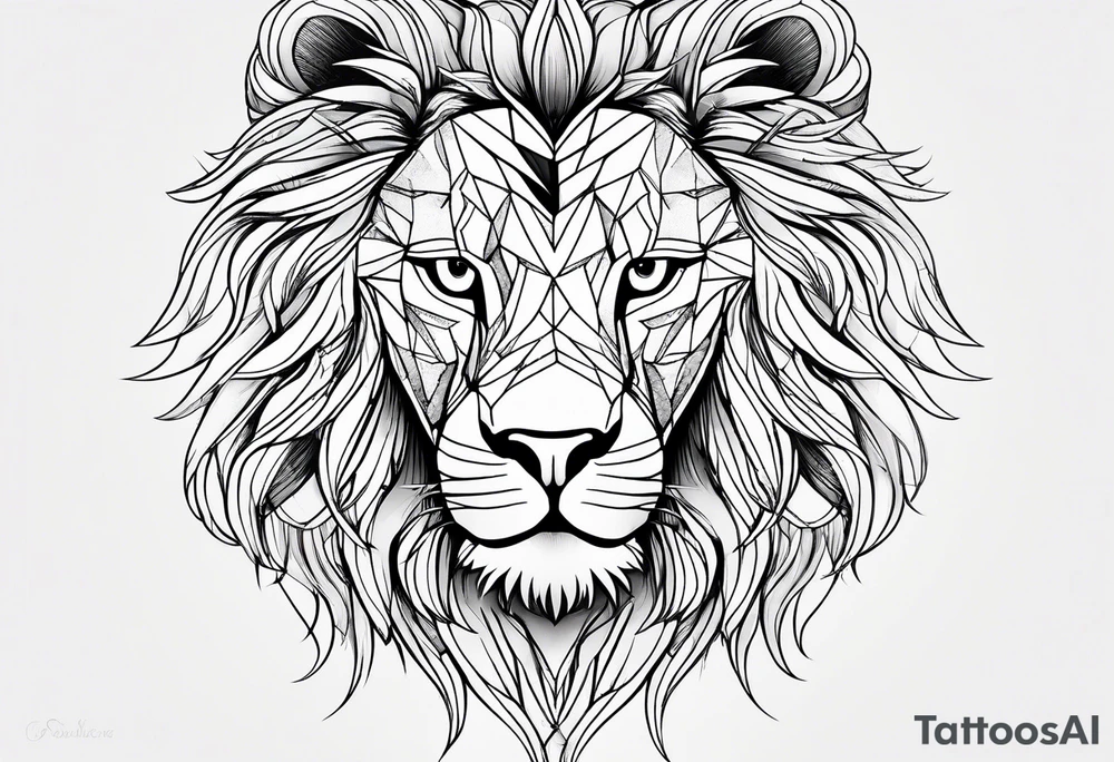 a majestic lion tattoo idea