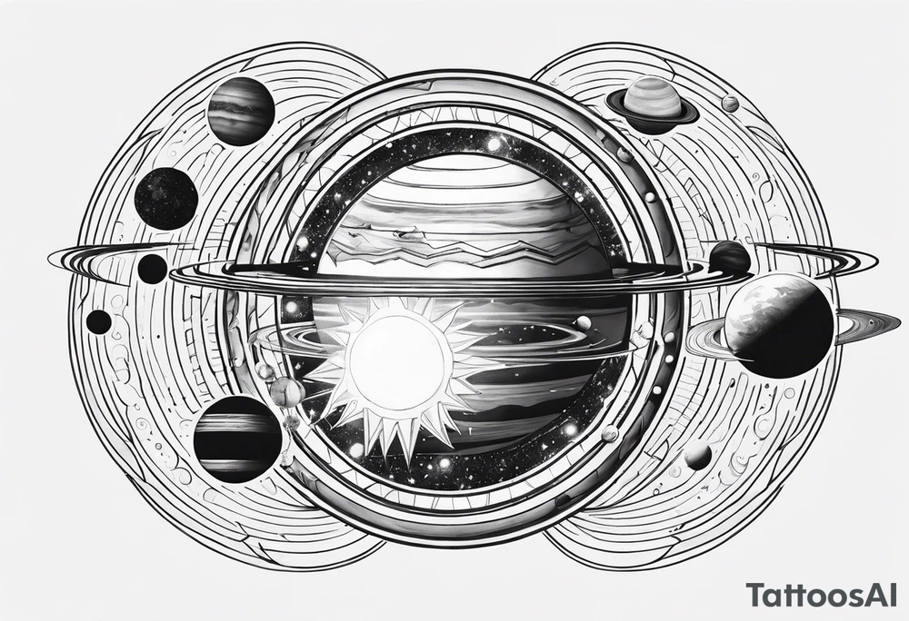 Solar system tattoo idea