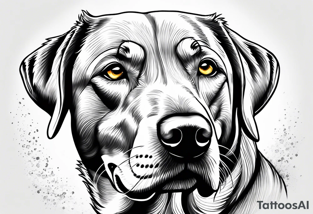 One happy yellow labrador retriever. tattoo idea