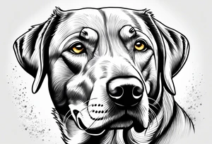 One happy yellow labrador retriever. tattoo idea
