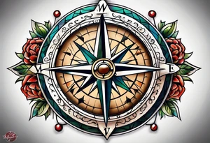 Ohio compass tattoo idea