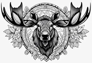 Native Moose tattoo idea